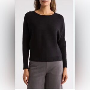 T Tahari Ribbed Sweater – Black – Size Large